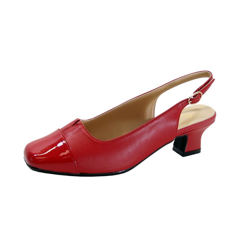👠 Peerage Luciana Women's Wide Width Leather Slingback Pumps 👠